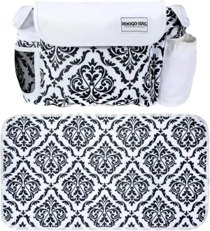 Roogo Convertible Diaper Bag with Car Seat & Stroller Attachment, Built-In Bottle Holder, Included Changing Pad