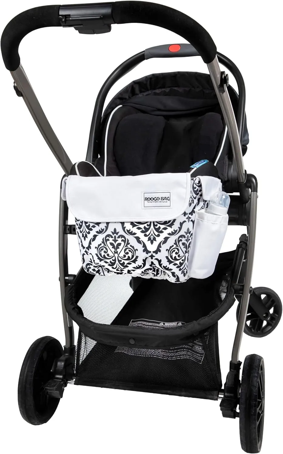 Roogo Convertible Diaper Bag with Car Seat & Stroller Attachment, Built-In Bottle Holder, Included Changing Pad