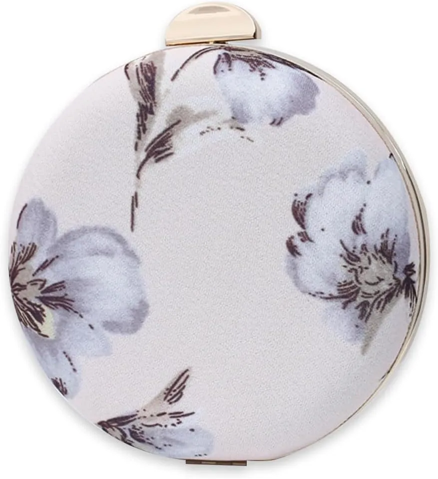 Round Clutch Purses for Women Flower Evening Bag Bridal Wedding Purse Elegant Shoulder Bag Vintage Handbag