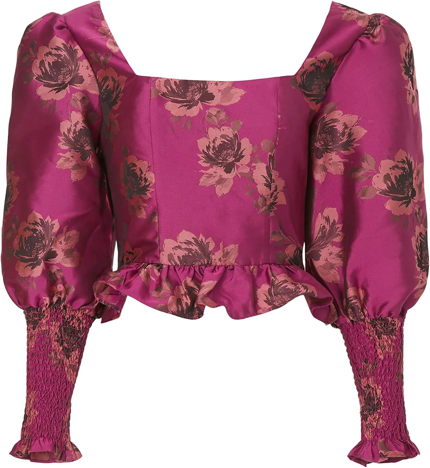 RTR Design Collective Brocade Peplum Top