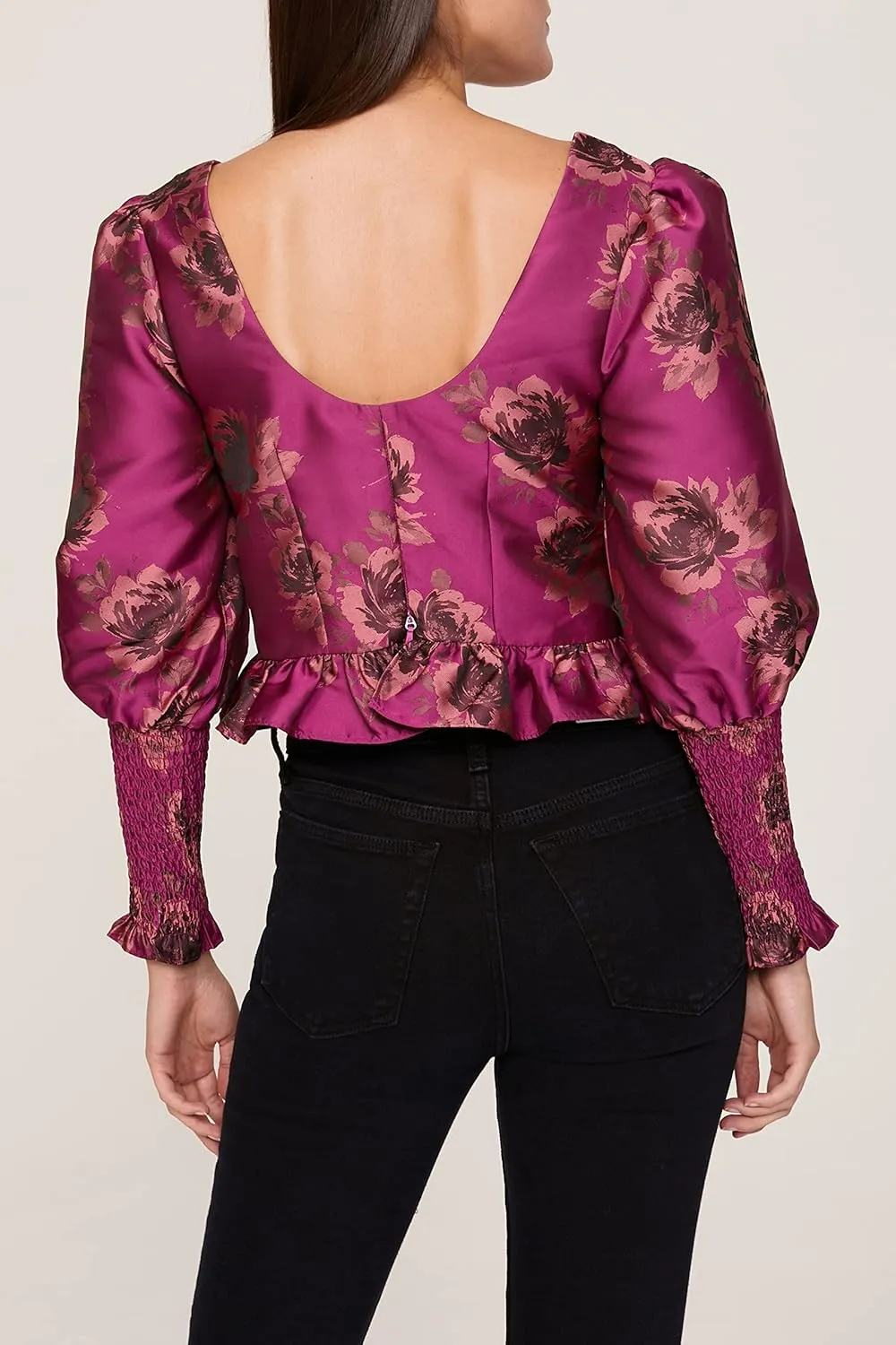 RTR Design Collective Brocade Peplum Top