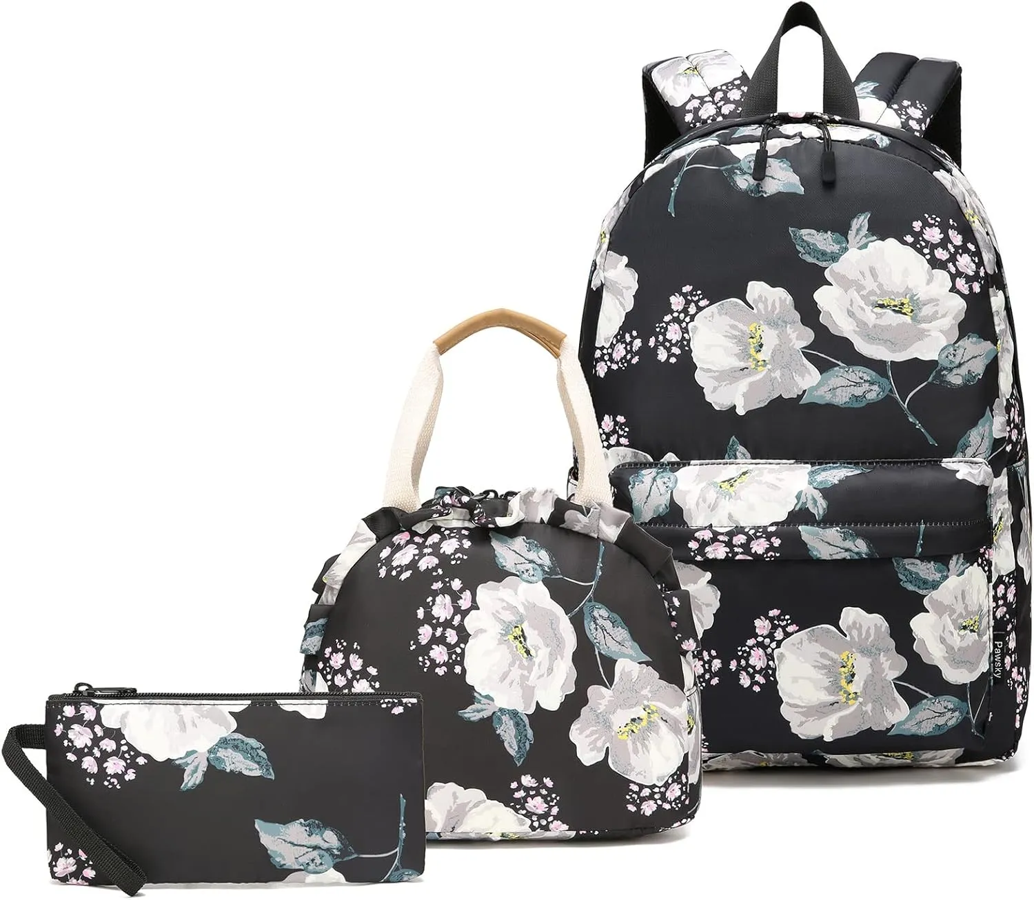 School backpack for Teen Girls Women Travel Laptop Backpack College Bookbag Kids Backpack with Lunch Bag Pencil Bag