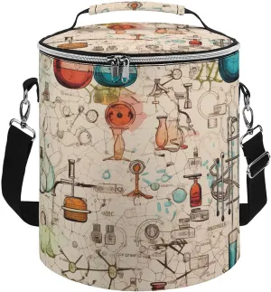 Science Chemical Knowledge Lunch Pail Leakproof Lunch Bag Portable Insulated Lunch Box Cooler Tote Bag for Camping Picnic