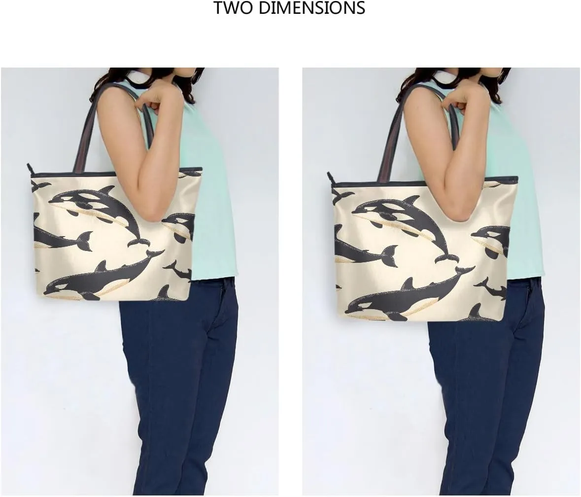 senya Fierce Whale Shoulder Bags Large Handle Ladies Handbag
