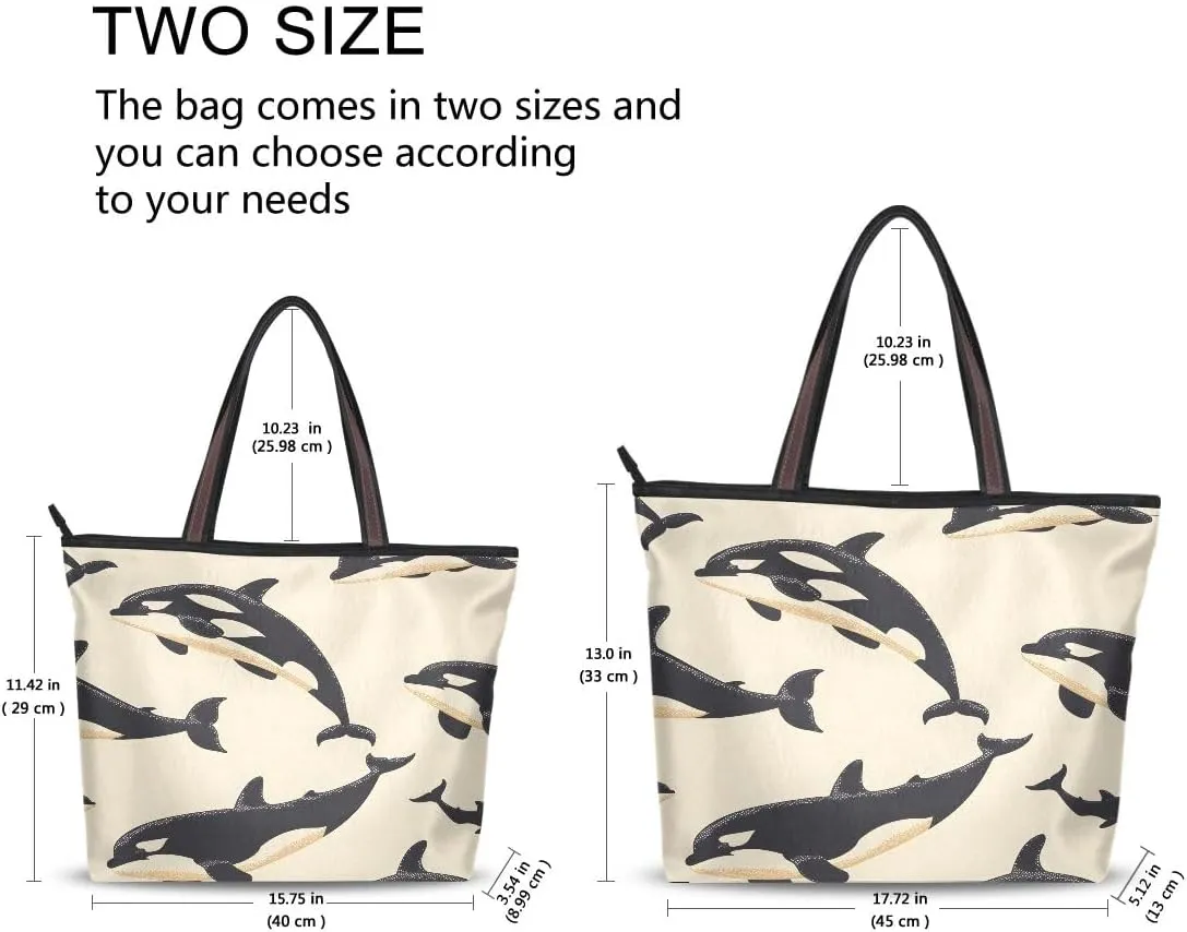 senya Fierce Whale Shoulder Bags Large Handle Ladies Handbag