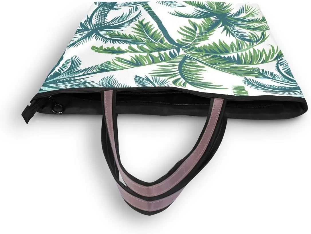 senya Tropical Palm Tree Shoulder Bags Large Handle Ladies Handbag