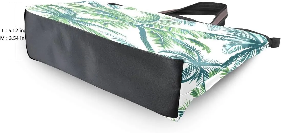 senya Tropical Palm Tree Shoulder Bags Large Handle Ladies Handbag