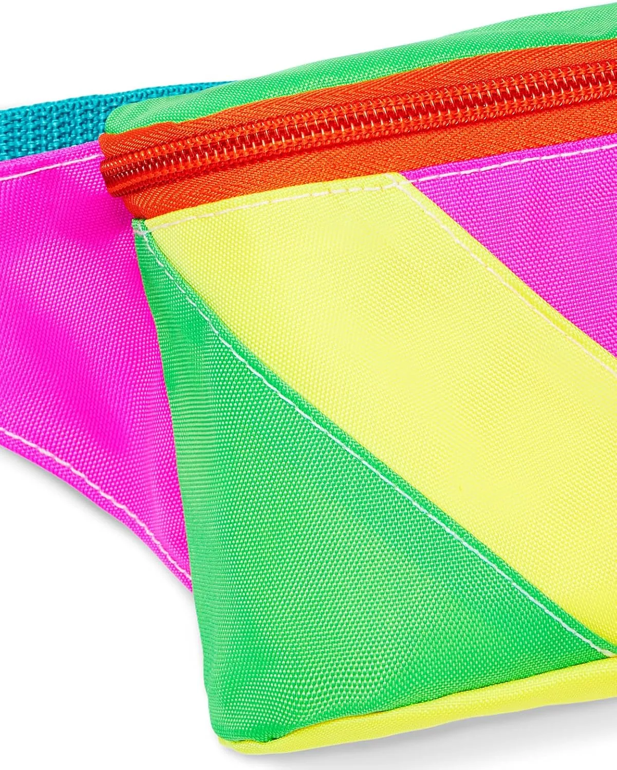 sissycos 80s Retro Neon Fanny Pack, 90s Accessories for Women Men Waist Packs, 2 Pockets Belt Waist Crossbody Bag, Adjustable And Lightweight