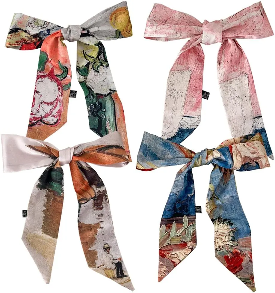 Skinny Scarf for Women Bag Handbag Handle Silky Ribbon Scarf Bandeau Hairband Headband Neckerchief Neck Scarves