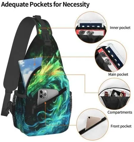 Sling Backpack Crossbody Shoulder Bag For Women Men Sling Bag Purse Travel Hiking Chest Bag Daypack Unisex