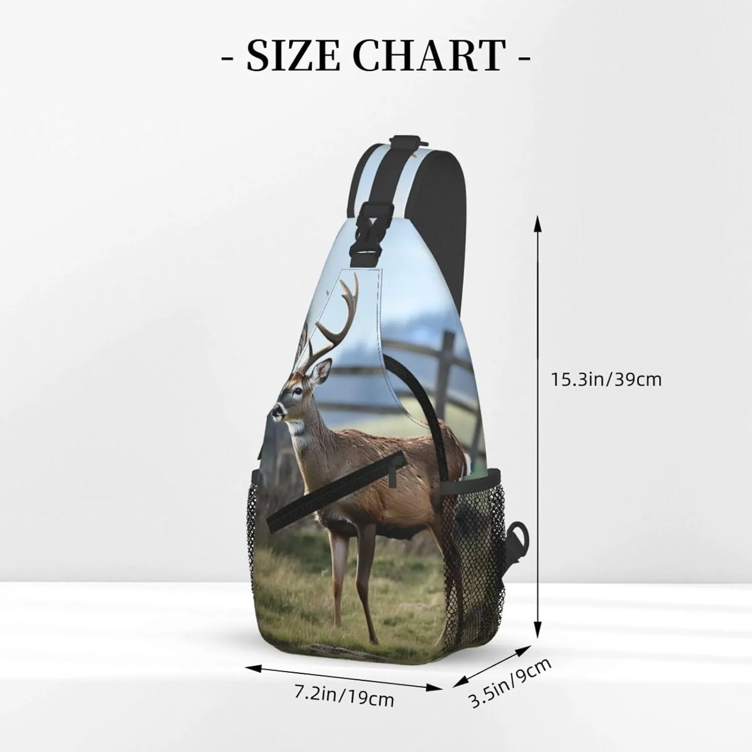 Sling Bag for Women Men Crossbody Bag Sling Backpack Deer Animal Cross Body Bag Adjustable Chest Bag