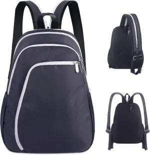 Small Backpack for Women Men, Convertible Sling Backpack Crossbody Bags for Women, Multifunctional Casual Daypack for Hiking, Black