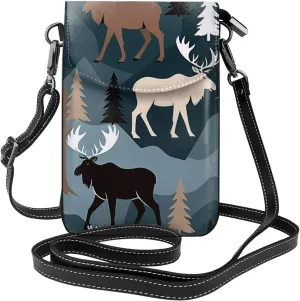 Small Crossbody Bags for Women,Leather Shoulder Bag for Cell Phone Purse with Strap and Polka Dot Printed