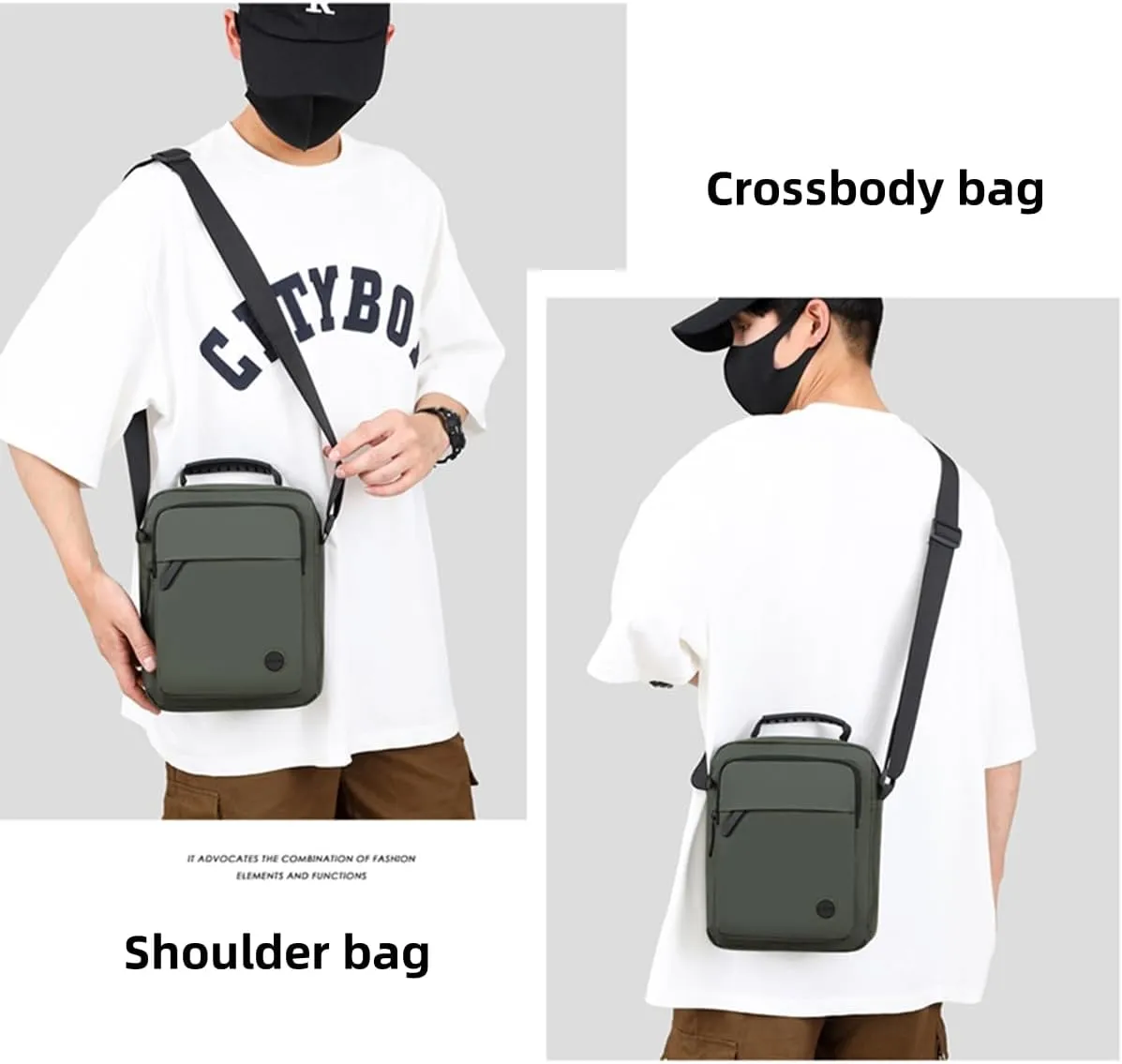 Small Messenger Bag for Men Women, Purse for Men Multi Pocket Purses Bag Hold Phone Handset Anti Theft
