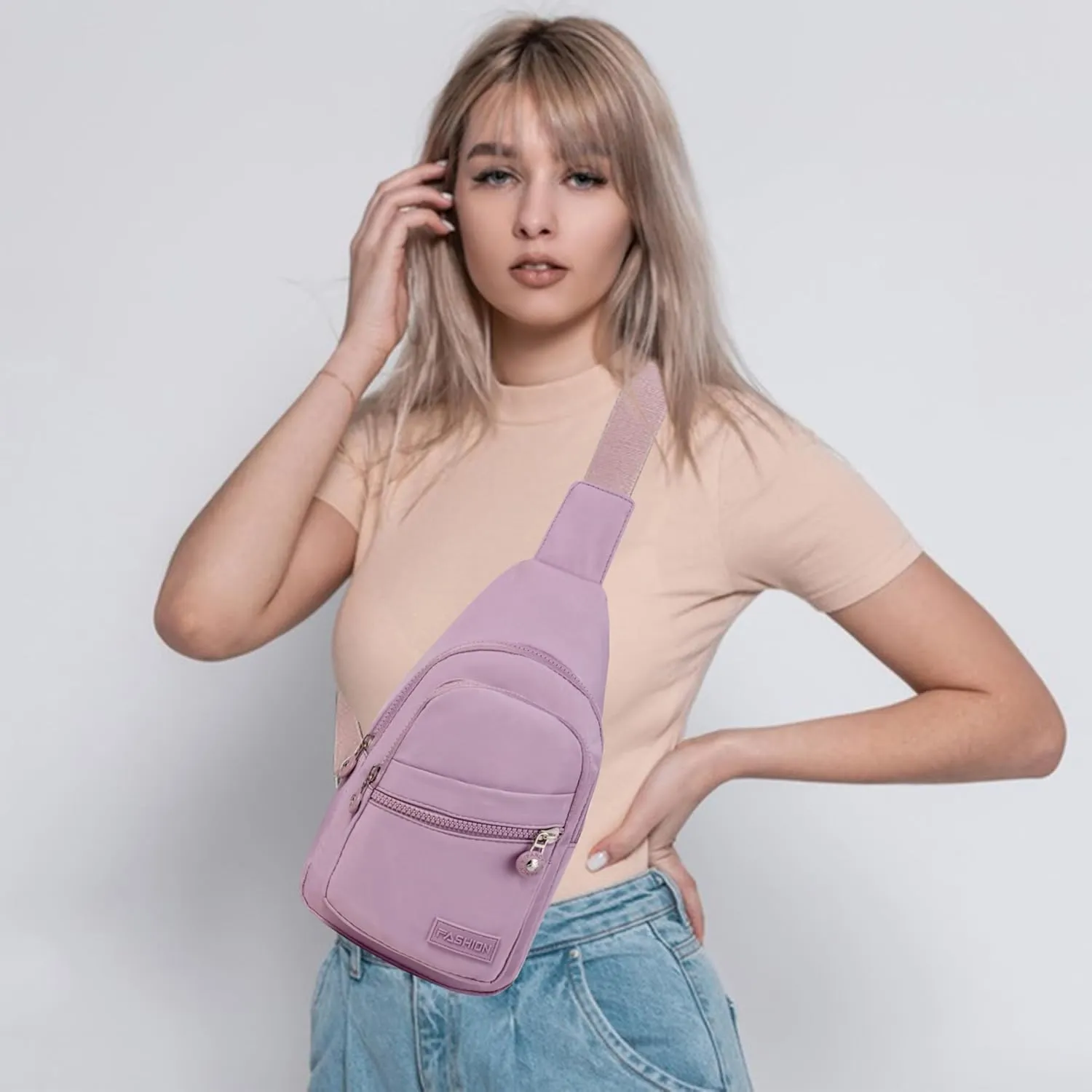 Small Sling Backpack Crossbody Sling Bag, Chest Bag Daypack Fanny Pack Cross Body Bag for Outdoors Hiking Traveling