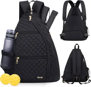 Sucipi Women's Pickleball Backpack - Quilted Crossbody Sling Bag for Tennis & Pickleball Paddle