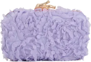 SUKUTU Floral Evening Handbag for Women Lace Clutch Purses Party Prom Shoulder Bag