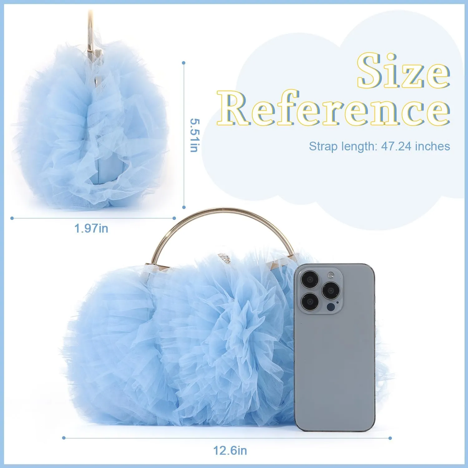 SUKUTU Women Lace Evening Handbag Floral Clutches Purse with Detachable Chain for Wedding Prom Party