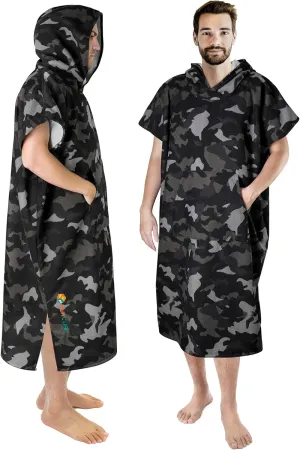 SUN CUBE Surf Poncho Changing Robe with Hood | Absorbent Quick Dry Microfiber Wetsuit Changing Towel with Pocket for Surfing Men Women