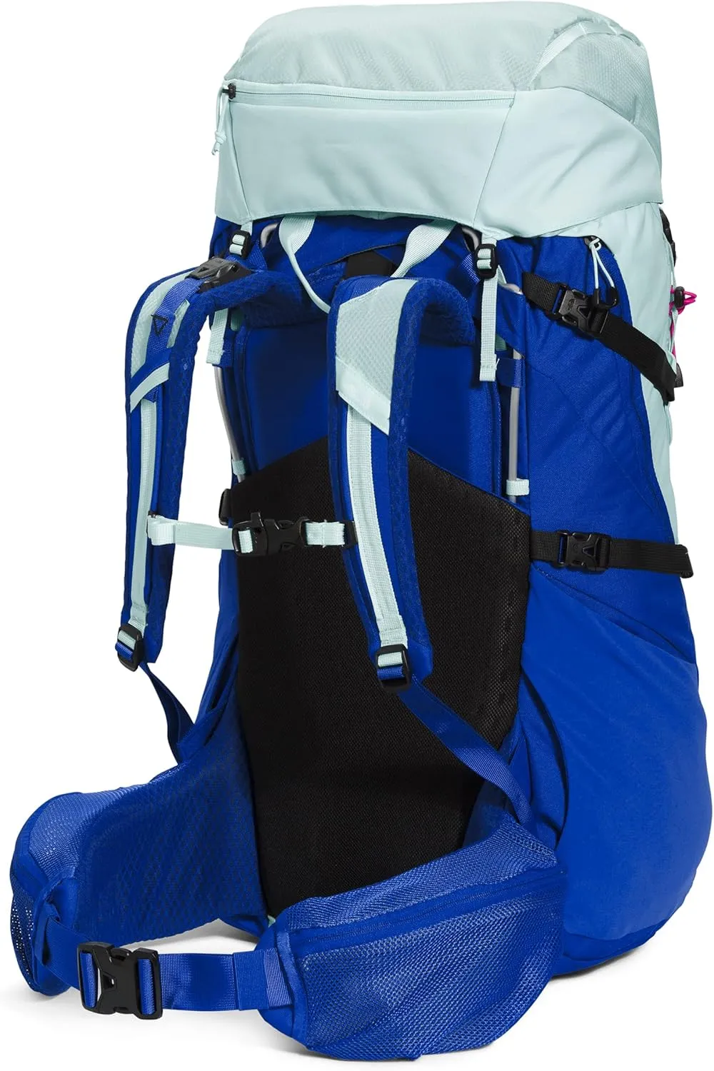 THE NORTH FACE Teen Terra 55 Backpacking Backpack, Skylight Blue/TNF Blue/Linaria Pink, One Size