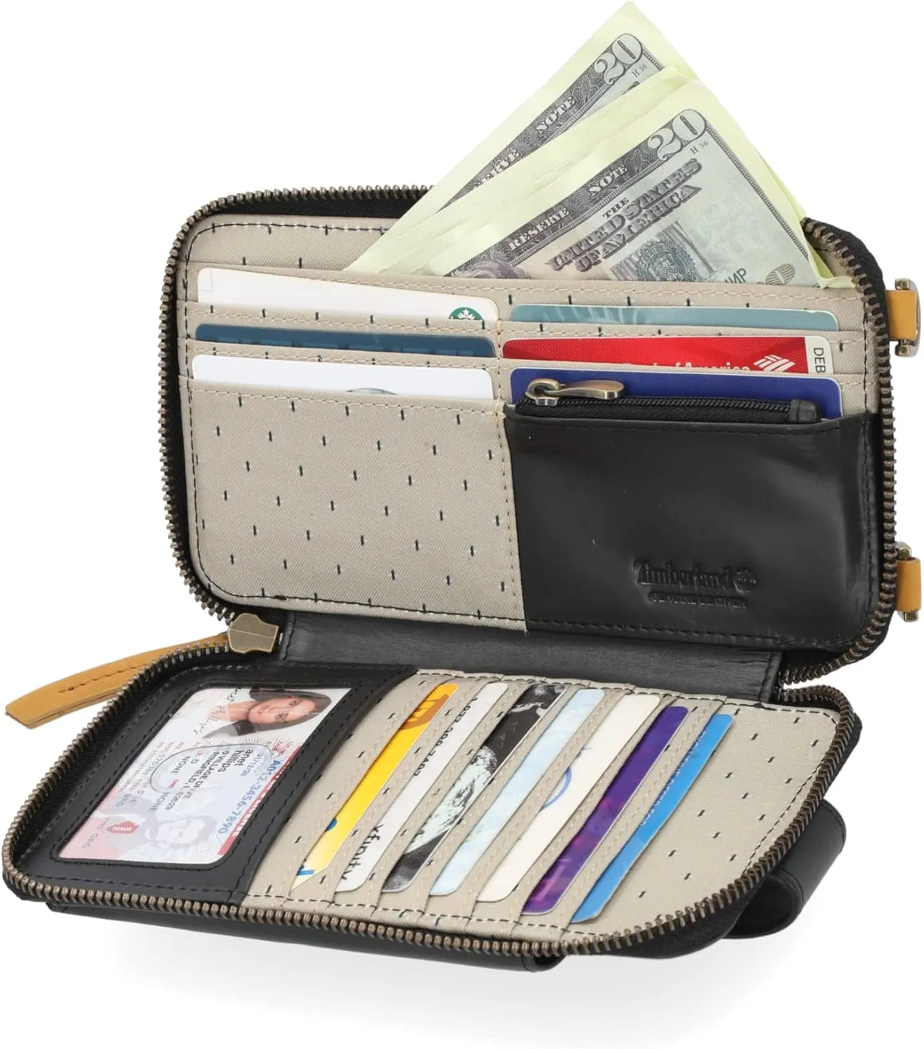 Timberland Women's RFID Leather Phone Crossbody Wallet Bag