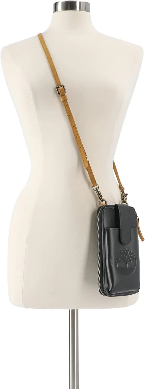 Timberland Women's RFID Leather Phone Crossbody Wallet Bag