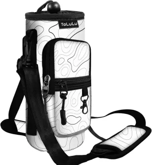 ToLuLu 25/32/40oz Water Bottle Carrier Bag Pocket,Insulated Neoprene Adjustable Shoulder Strap Water Bottle Pouch Case, Crossbody Water Bottle Holder Sling Sleeve for Men Women Adults