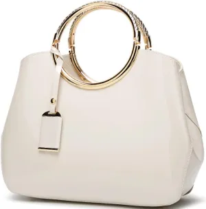 Top Handle Handbags Women Shiny Patent Leather Tote Bags Fashion Satchel Zipper Purse Shoulder Bag Evening Handbag