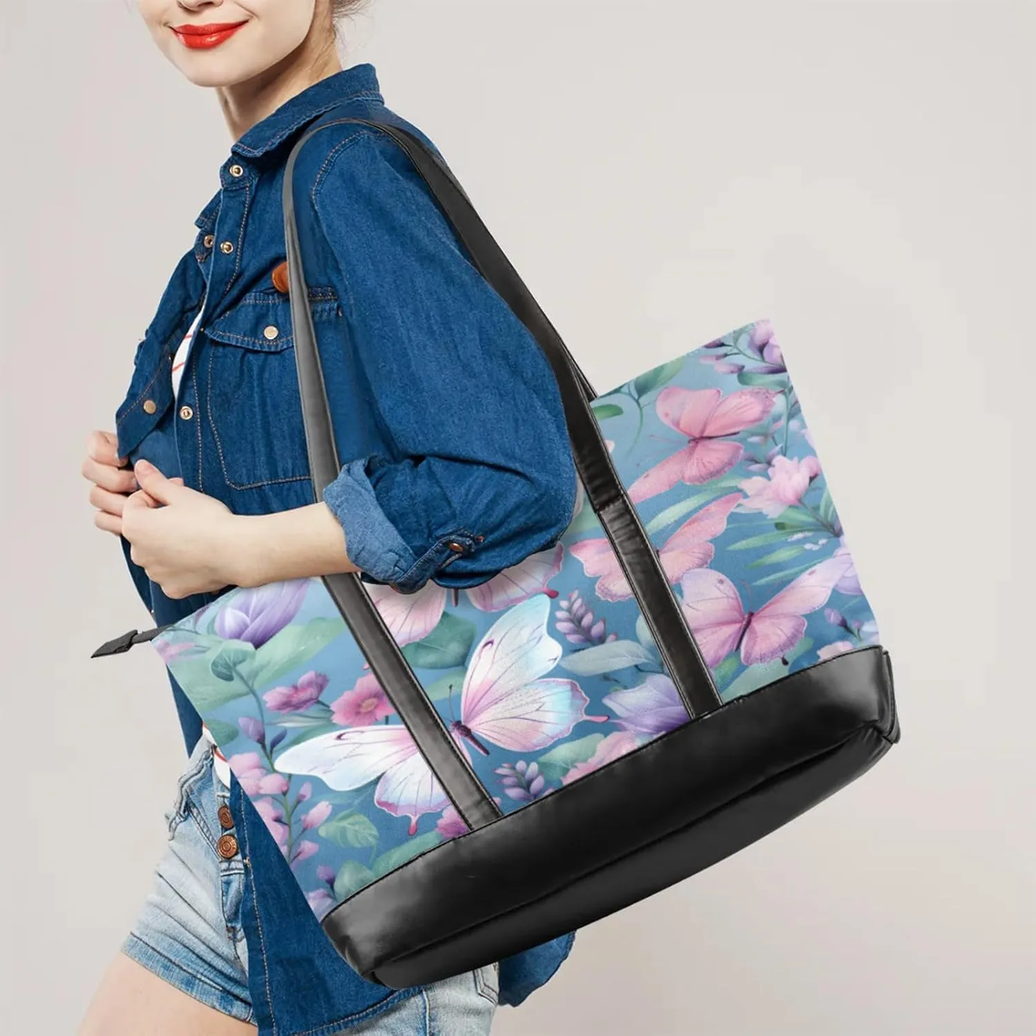 Tote Bag for Women with Zipper, Laptop Tote Bags Laptop Sleeve Case Shoulder Bag Messenger Bags
