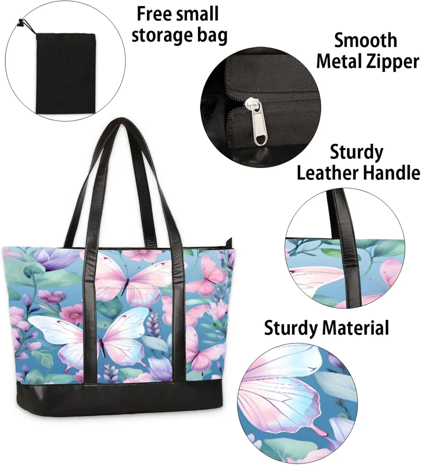 Tote Bag for Women with Zipper, Laptop Tote Bags Laptop Sleeve Case Shoulder Bag Messenger Bags