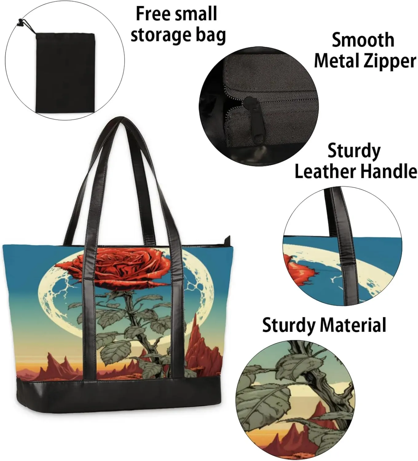 Tote Bag for Women with Zipper, Laptop Tote Bags Laptop Sleeve Case Shoulder Bag Messenger Bags