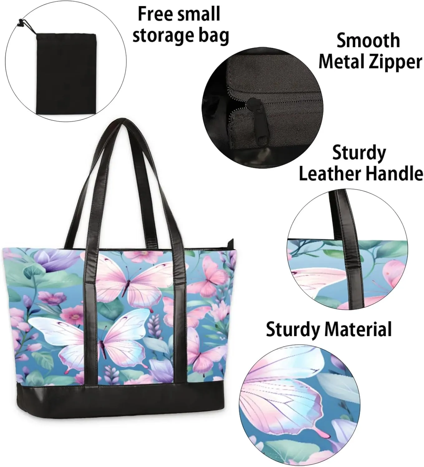 Tote Bag for Women with Zipper, Laptop Tote Bags Laptop Sleeve Case Shoulder Bag Messenger Bags