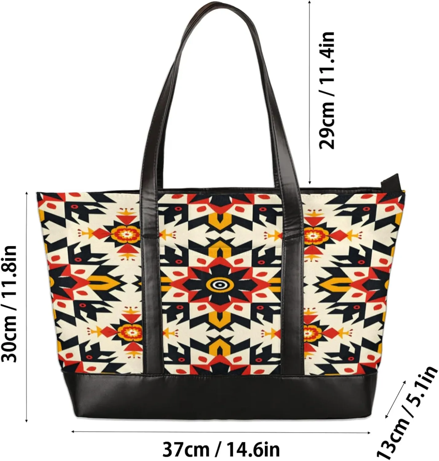 Tote Bag for Women with Zipper, Laptop Tote Bags Laptop Sleeve Case Shoulder Bag