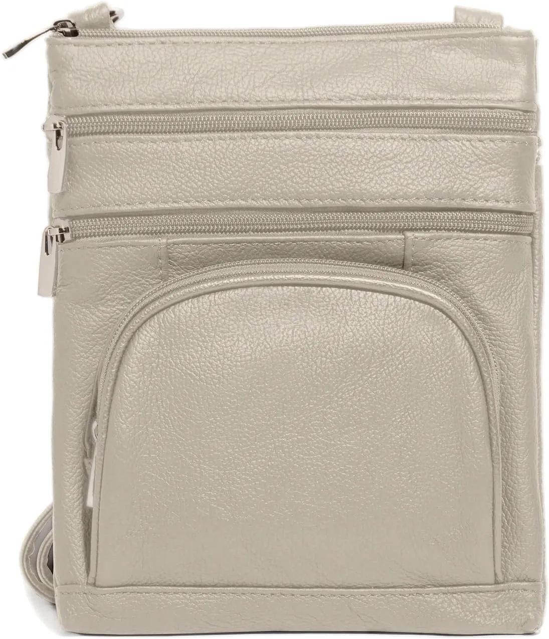 TOVOSO Crossbody Bag for Women, Genuine Leather Multi-Pocket Purse with Adjustable Strap, RFID Protection, Built-In Wallet