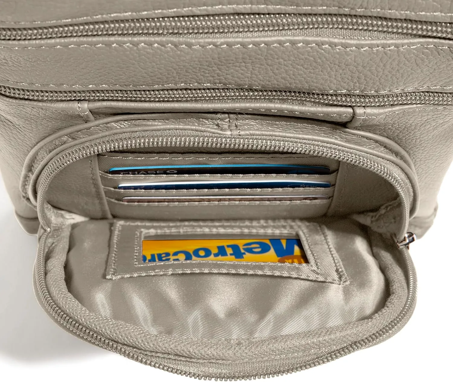 TOVOSO Crossbody Bag for Women, Genuine Leather Multi-Pocket Purse with Adjustable Strap, RFID Protection, Built-In Wallet