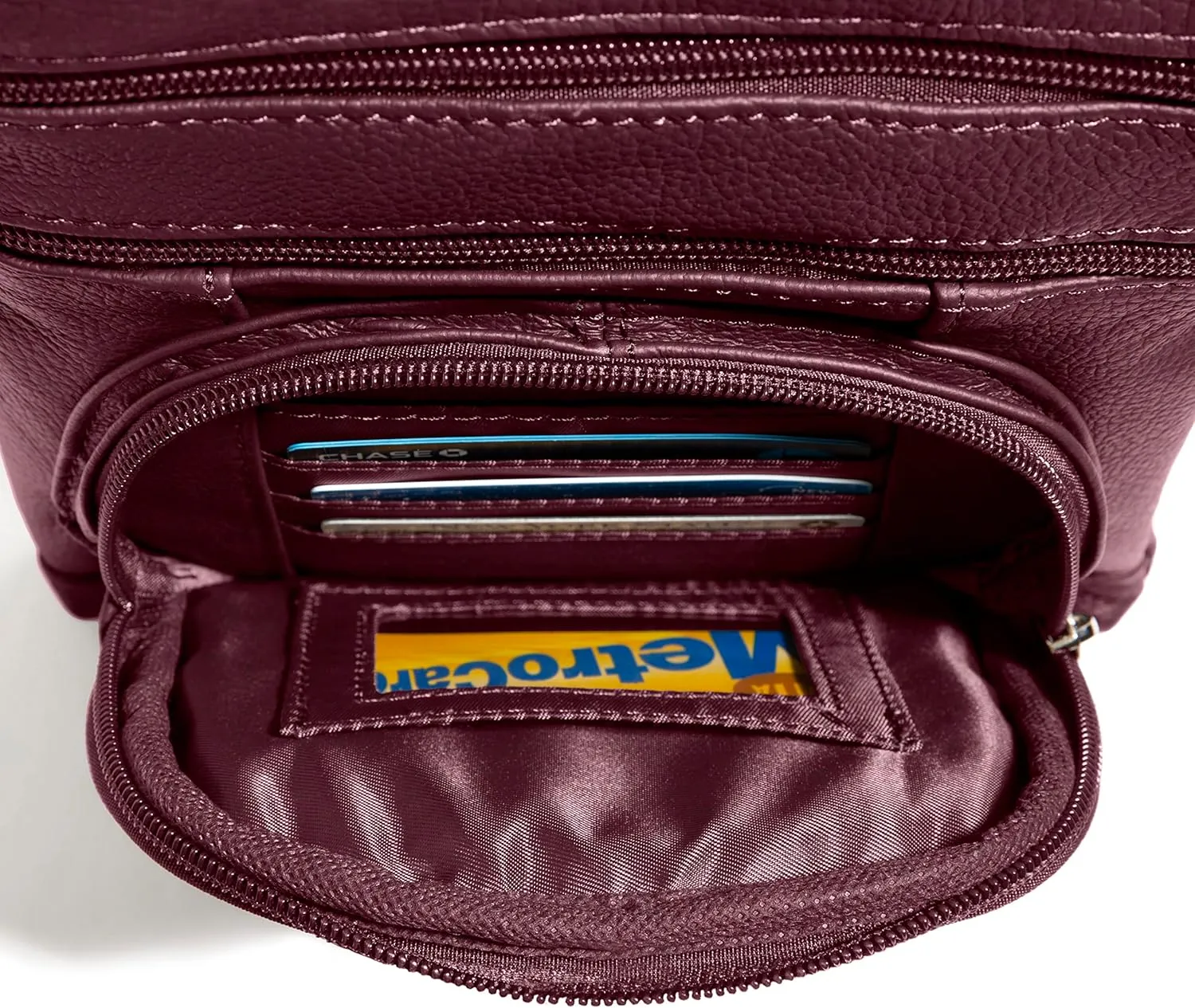 TOVOSO Crossbody Bag for Women, Genuine Leather Multi-Pocket Purse with Adjustable Strap, RFID Protection, Built-In Wallet