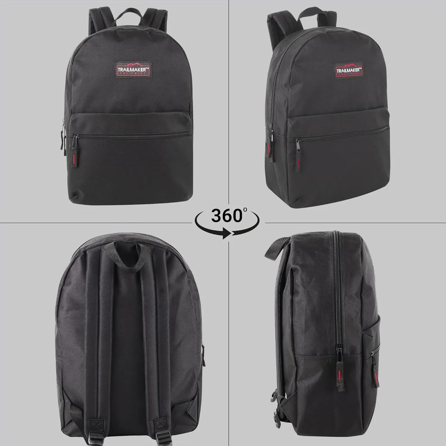 Trail maker 24 Pack 17 Inch Backpacks in Bulk Backpacks for Boys, Girls, School, and Homeless Donation