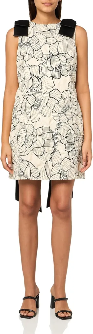 Trina Turk Women's Satin Bow Shoulder Cocktail Dress