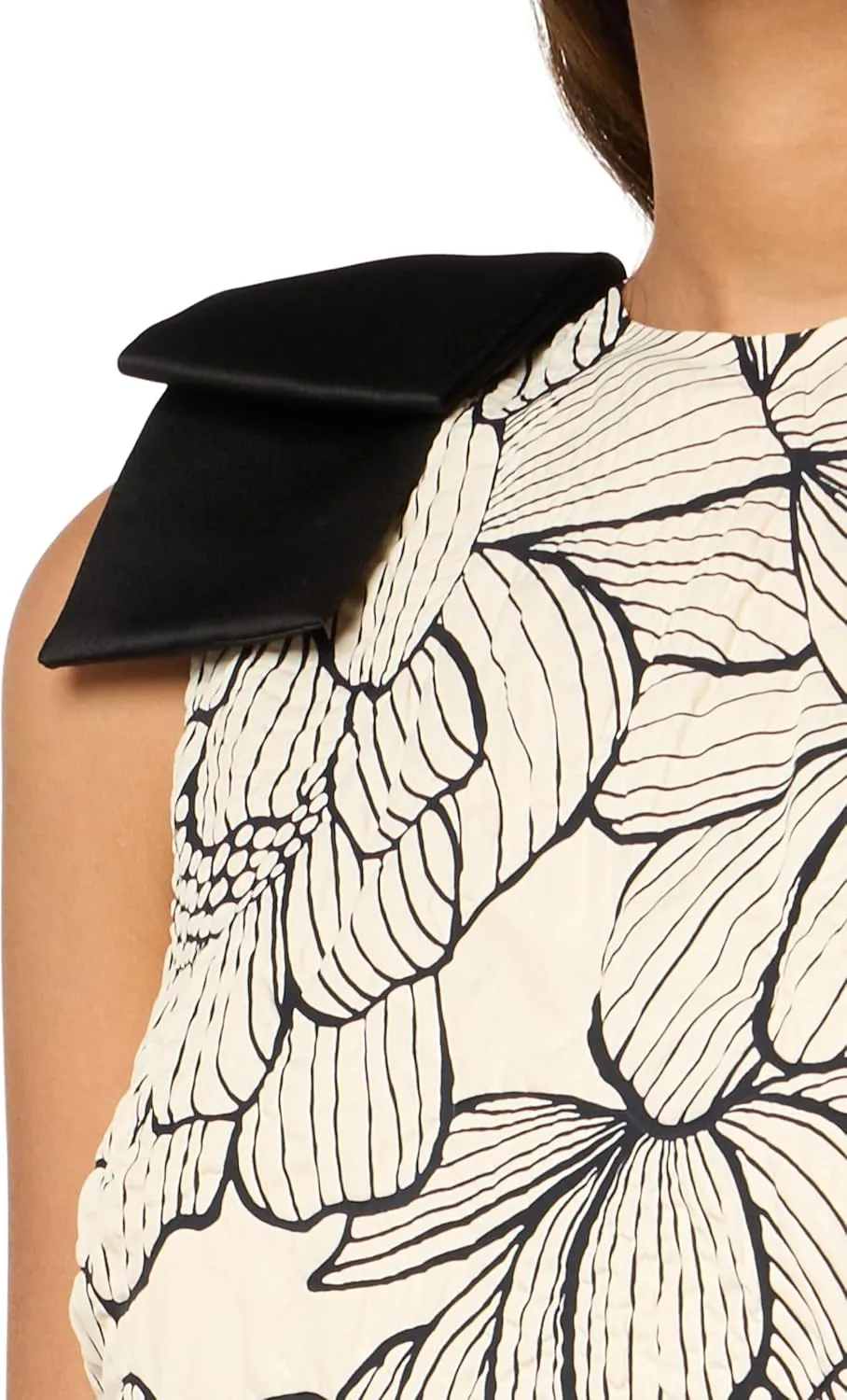 Trina Turk Women's Satin Bow Shoulder Cocktail Dress
