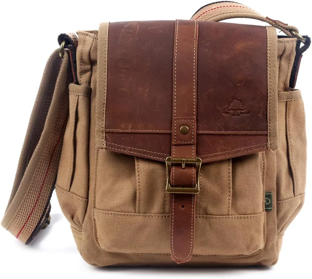 TSD Brand Turtle Ridge Canvas Crossbody Bag