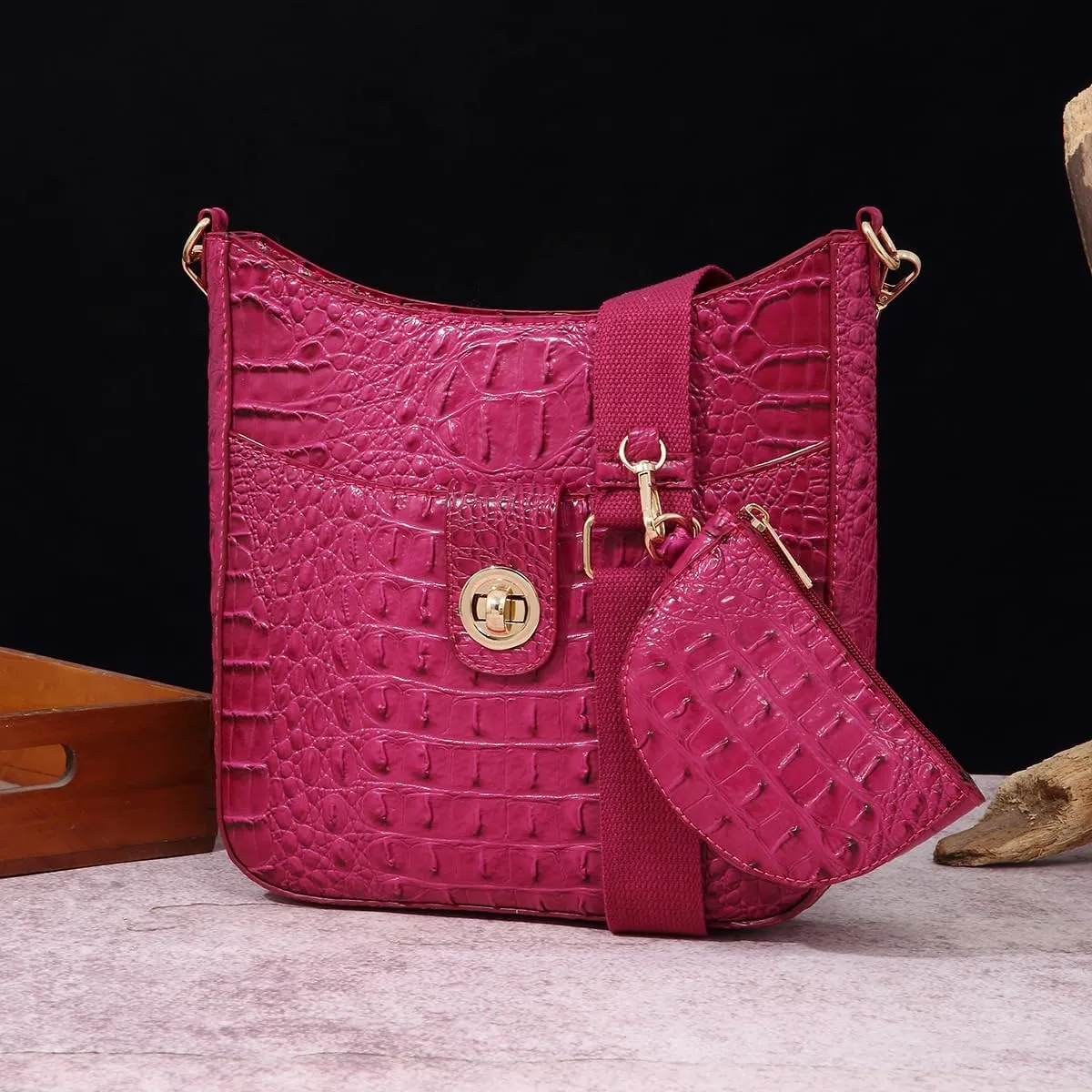 UBALDI Women Purse Satchel Bag Long Crossbody Classy Tote Bag Shoulder Purse Vegan Leather Ladies Handbags Embossed Pattern