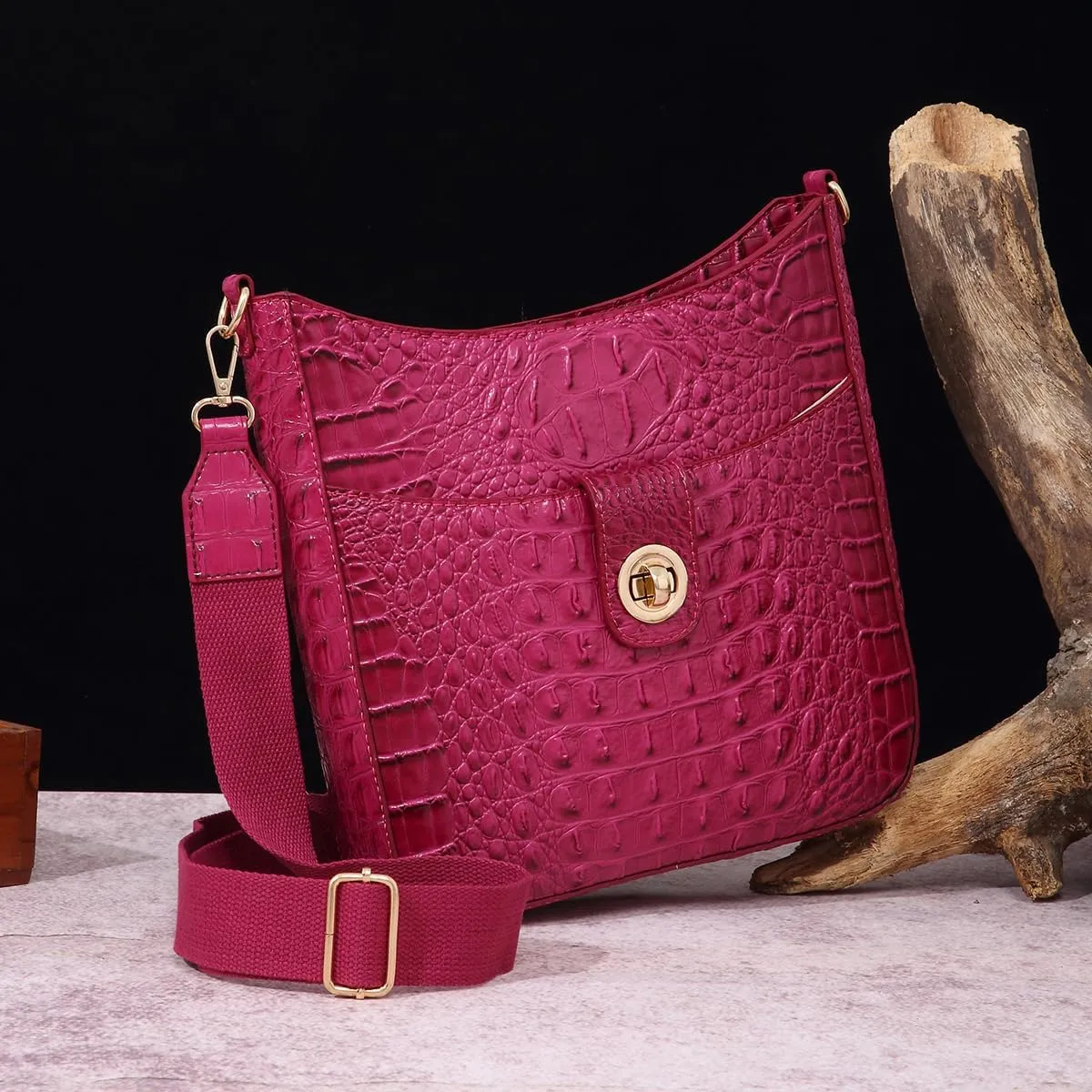 UBALDI Women Purse Satchel Bag Long Crossbody Classy Tote Bag Shoulder Purse Vegan Leather Ladies Handbags Embossed Pattern