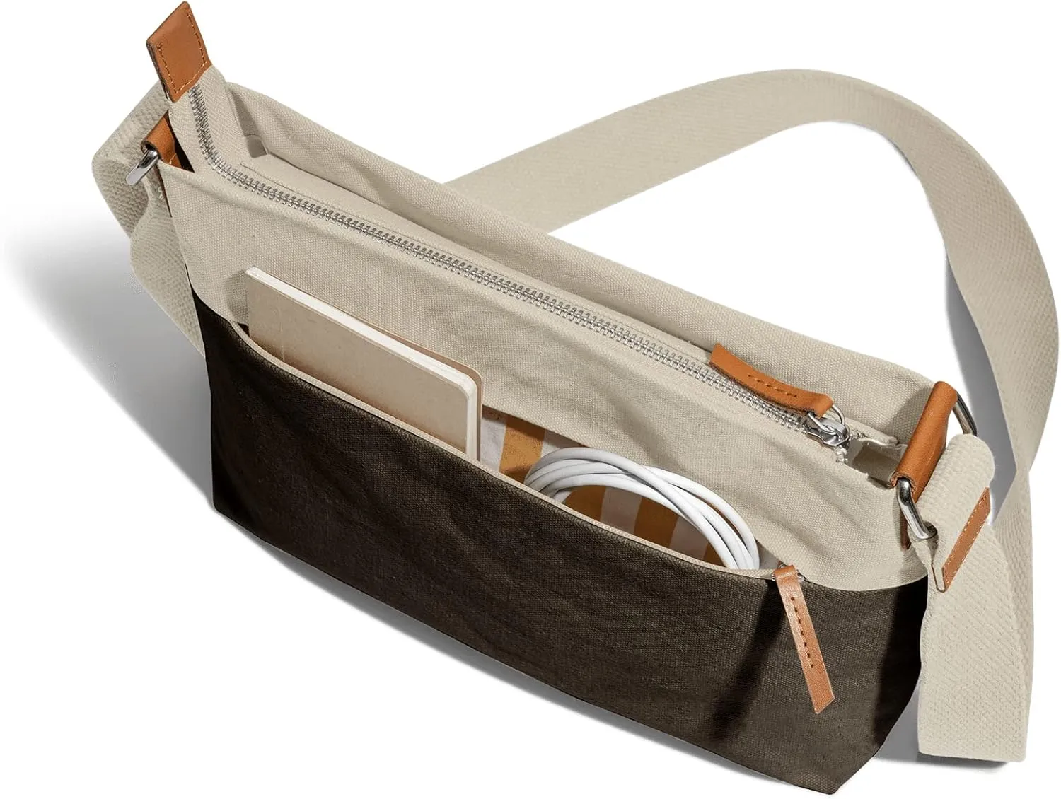 Unisex All Sunday Crossbody Messenger Bag | Trendy Cotton Handbag Purse | Shoulder Bag Organiser