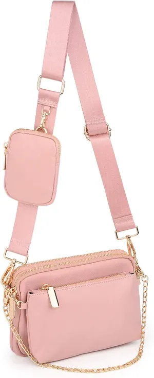 UTO Small Crossbody Bags for Women 3 in 1 Trendy Belt Purse Fashion Designer Mini Cute Sling Fanny Chest Pack
