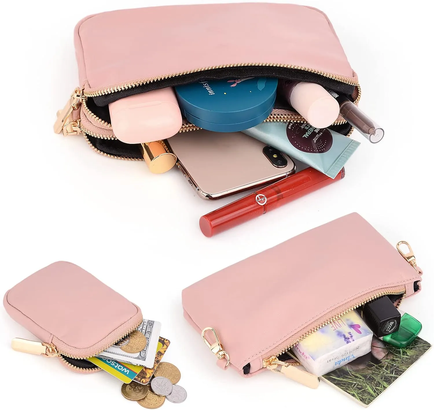 UTO Small Crossbody Bags for Women 3 in 1 Trendy Belt Purse Fashion Designer Mini Cute Sling Fanny Chest Pack