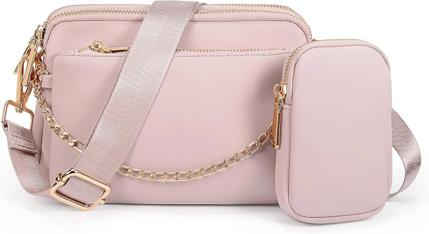UTO Small Crossbody Bags for Women 3 in 1 Trendy Belt Purse Fashion Designer Mini Cute Sling Fanny Chest Pack