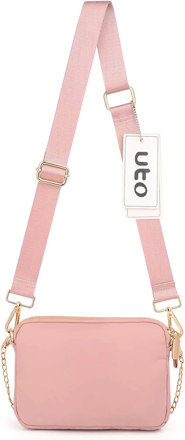 UTO Small Crossbody Bags for Women 3 in 1 Trendy Belt Purse Fashion Designer Mini Cute Sling Fanny Chest Pack