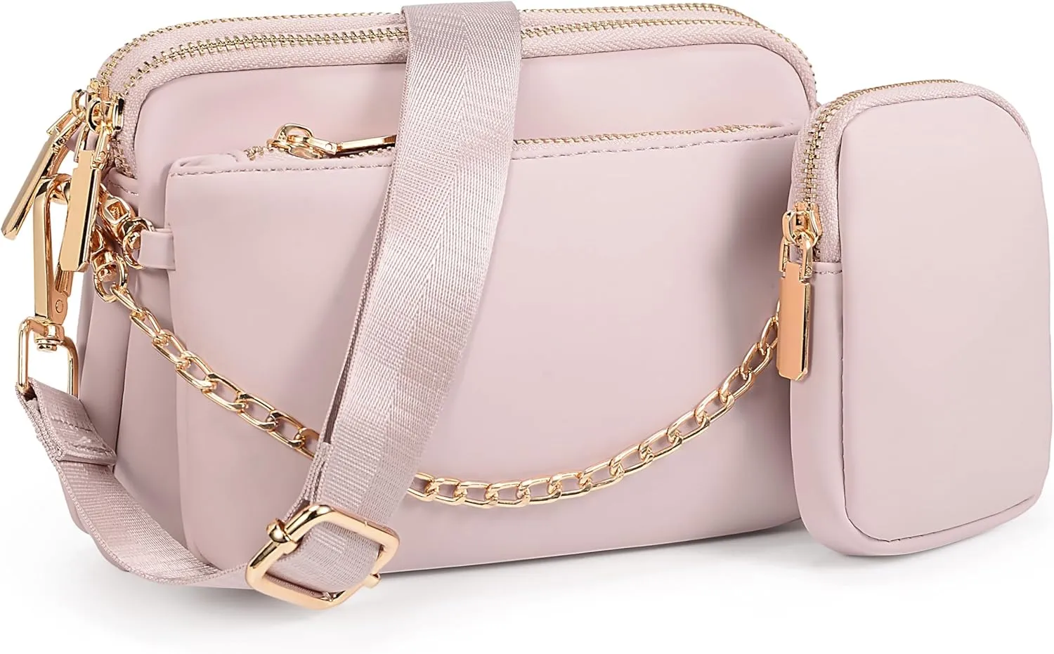 UTO Small Crossbody Bags for Women 3 in 1 Trendy Belt Purse Fashion Designer Mini Cute Sling Fanny Chest Pack