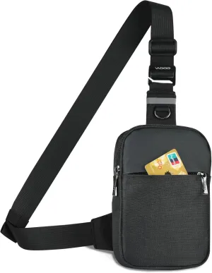 VADOO Sling Bag, Small Crossbody Bag with RFID Blocking for Women and Men, Lightweight Chest Phone Mini Bag for Travel Casual