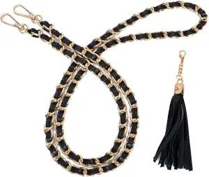 VanEnjoy Purse Chain Strap with Tassel - Microfiber Leather - Replacement for Shoulder Straps for Handbag -47”